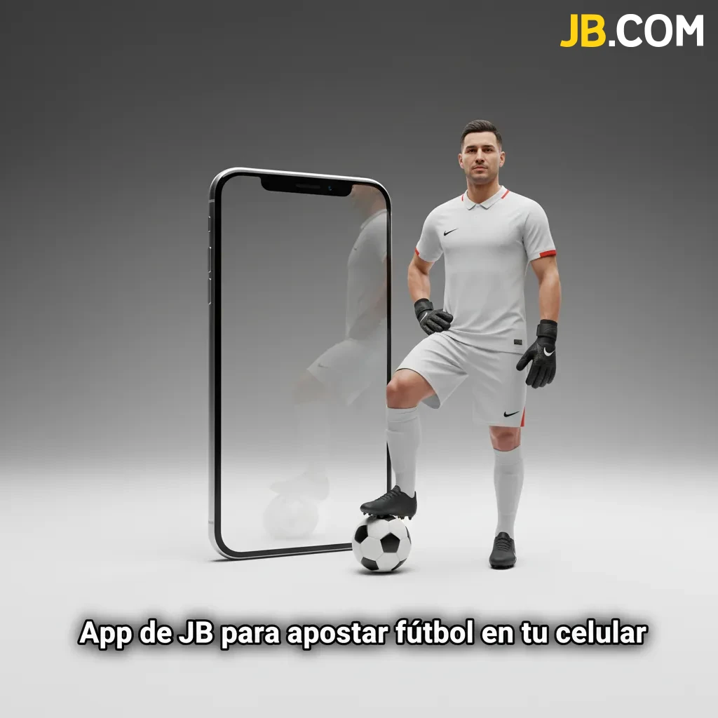 App móvil JB para apostar fútbol: cuotas, combinadas, partidos en vivo y alertas de goles y cambios de línea.