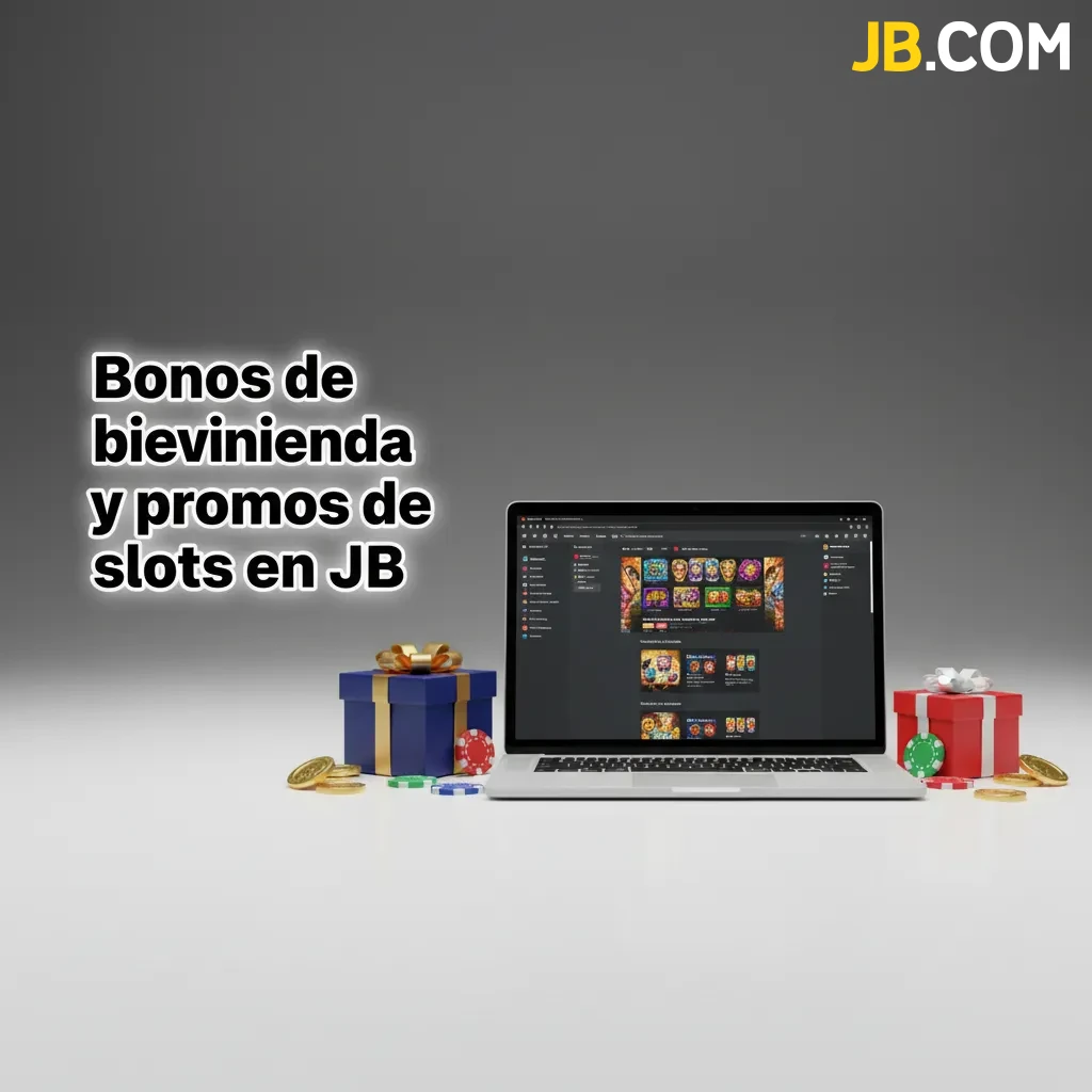 Banner de JB: bonos de bienvenida y promos de slots; 100% primer depósito hasta 29.958.000 ARS, cashback y giros gratis.