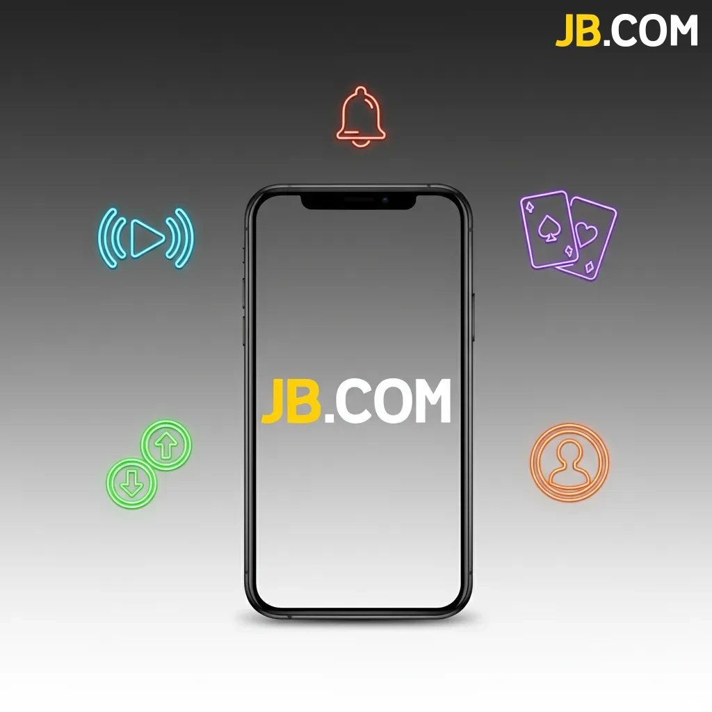 App JB en smartphone con deportes, casino, apuestas en vivo, cajero para Chile y alertas de cuota y pagos.