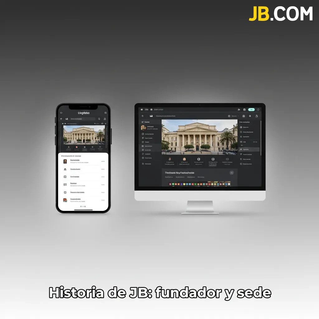 Página informativa de JB: año de fundación, licencias en T&C, sede y país, fundador/CEO, estrategia y soporte en Chile.