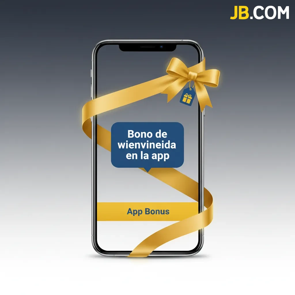 Pantalla de app con bono de bienvenida: Deportes 100% hasta 29.958.000 ARS; Casino 100% + 100 giros; depósito min 1.000 ARS.