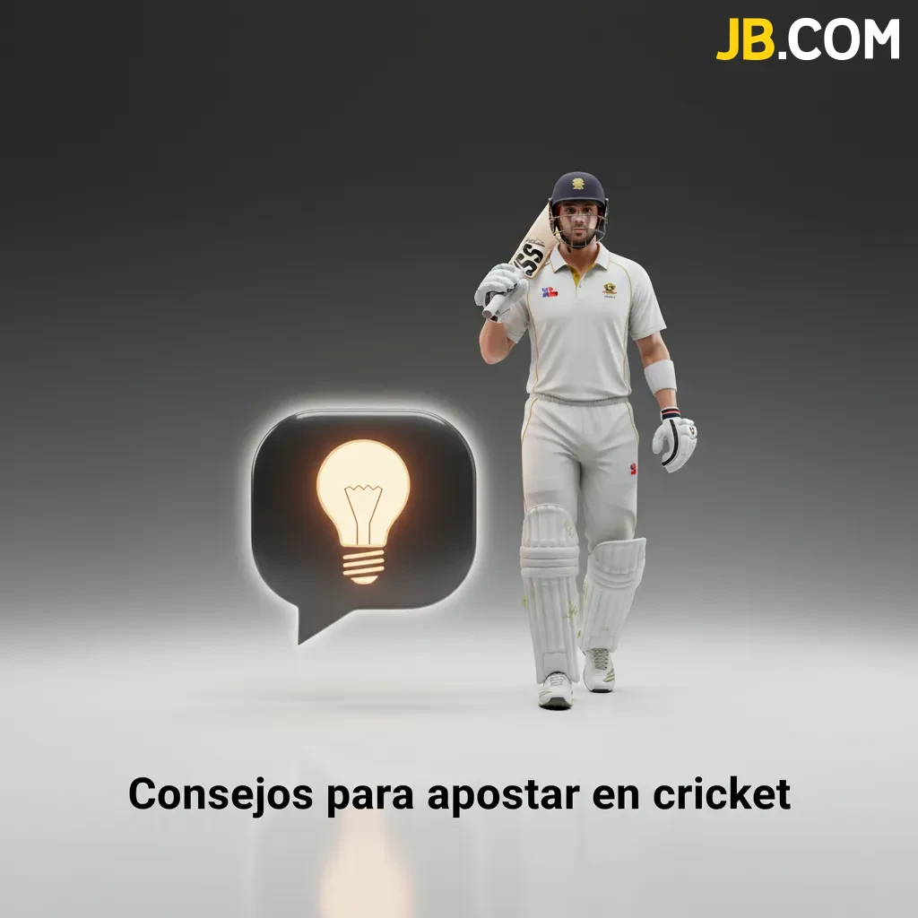 Infografía de consejos para apostar en cricket: forma del equipo, clima y pitch, toss, estadio, banca y apuestas en vivo.