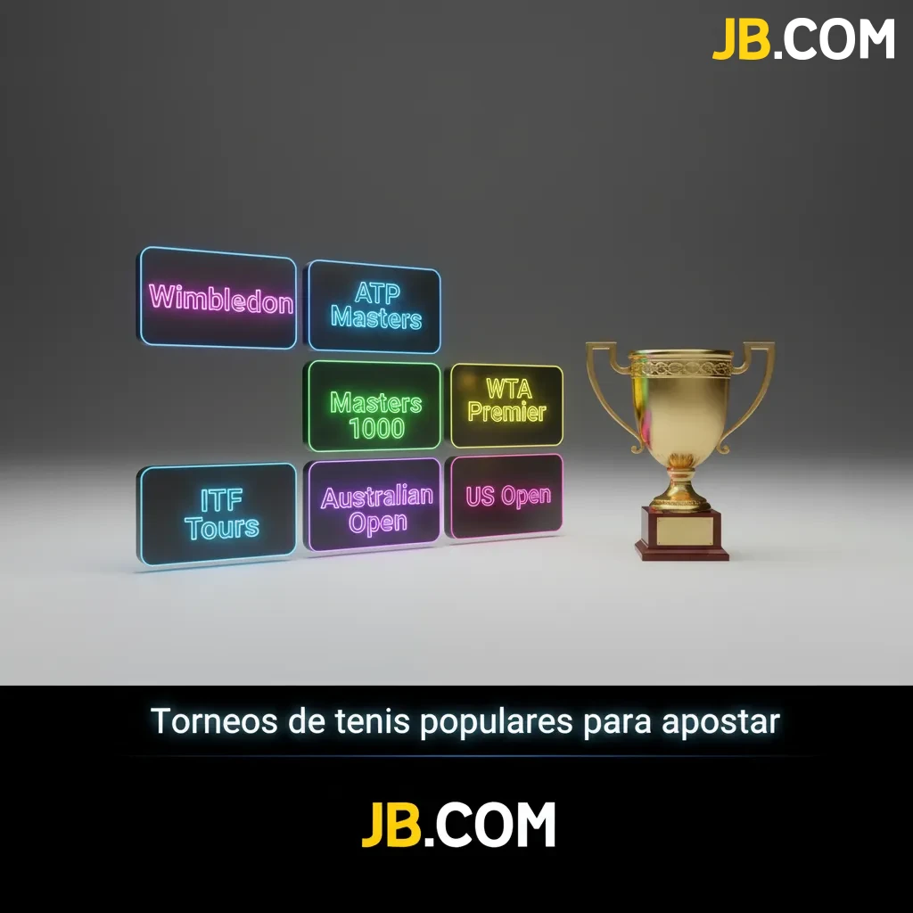 Collage de torneos de tenis: Australian Open, Roland Garros, Wimbledon, US Open, ATP Masters 1000, WTA y Copa Davis