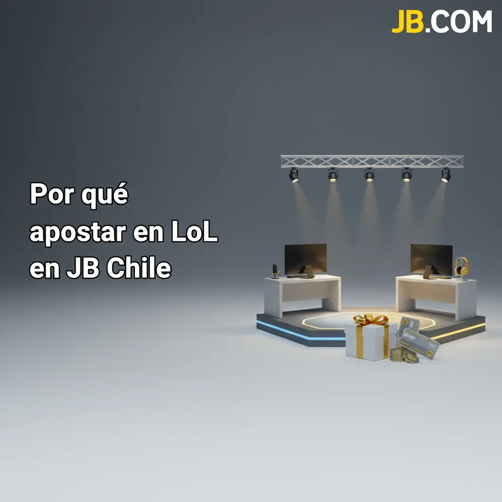 Banner de JB Chile para apuestas de LoL: bono de bienvenida, pagos locales CLP, cuotas altas y app con cash out.