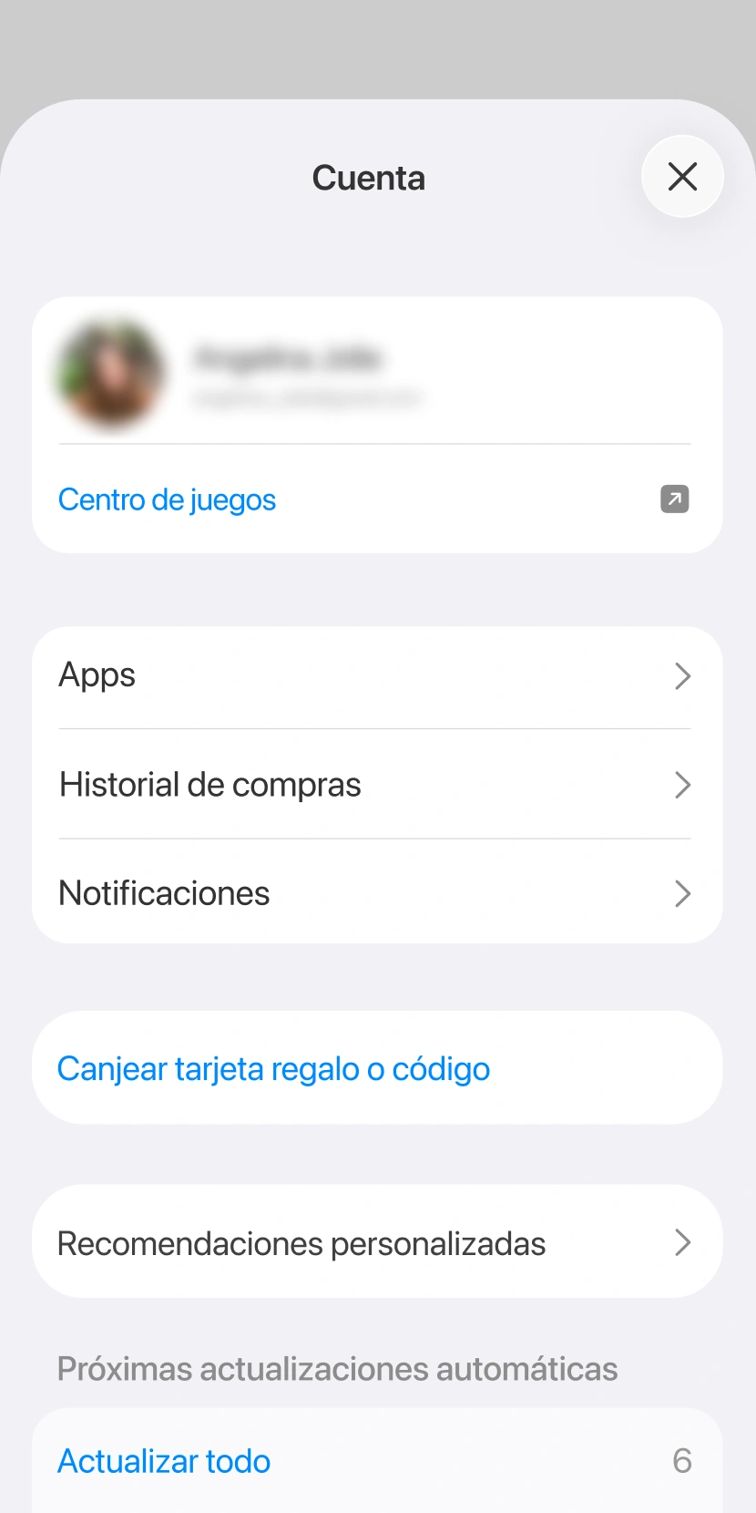 Accede a tu perfil de iOS para actualizar la App JB Casino.