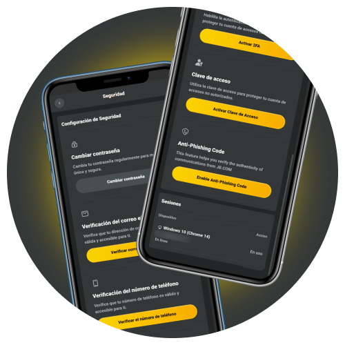 Juegue en la aplicación JB Casino Chile con seguridad mejorada.