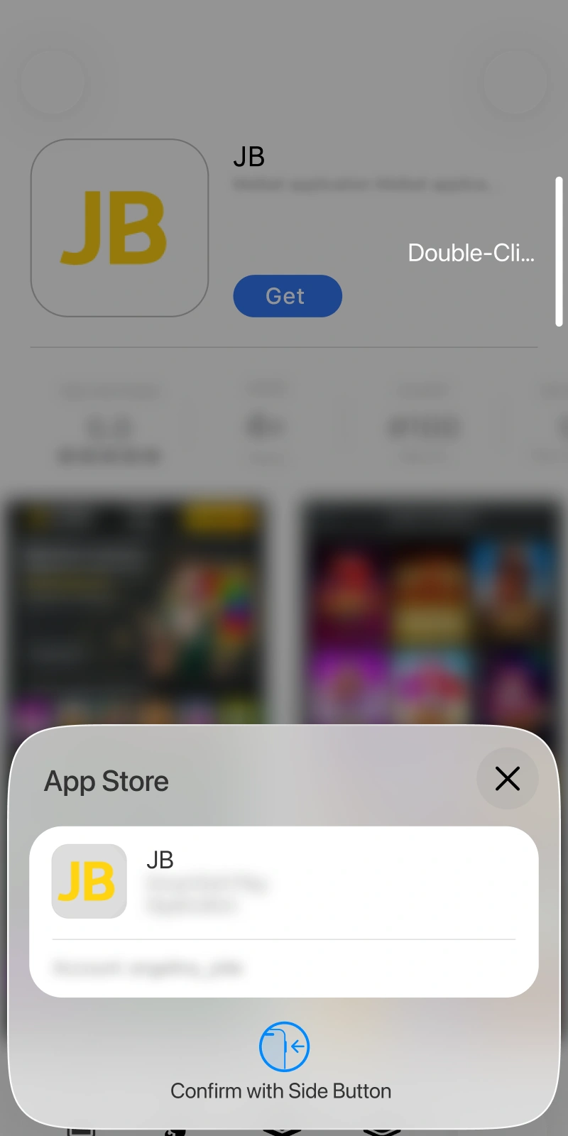 Inicia la descarga de la aplicación JB Casino para iOS desde la App Store.