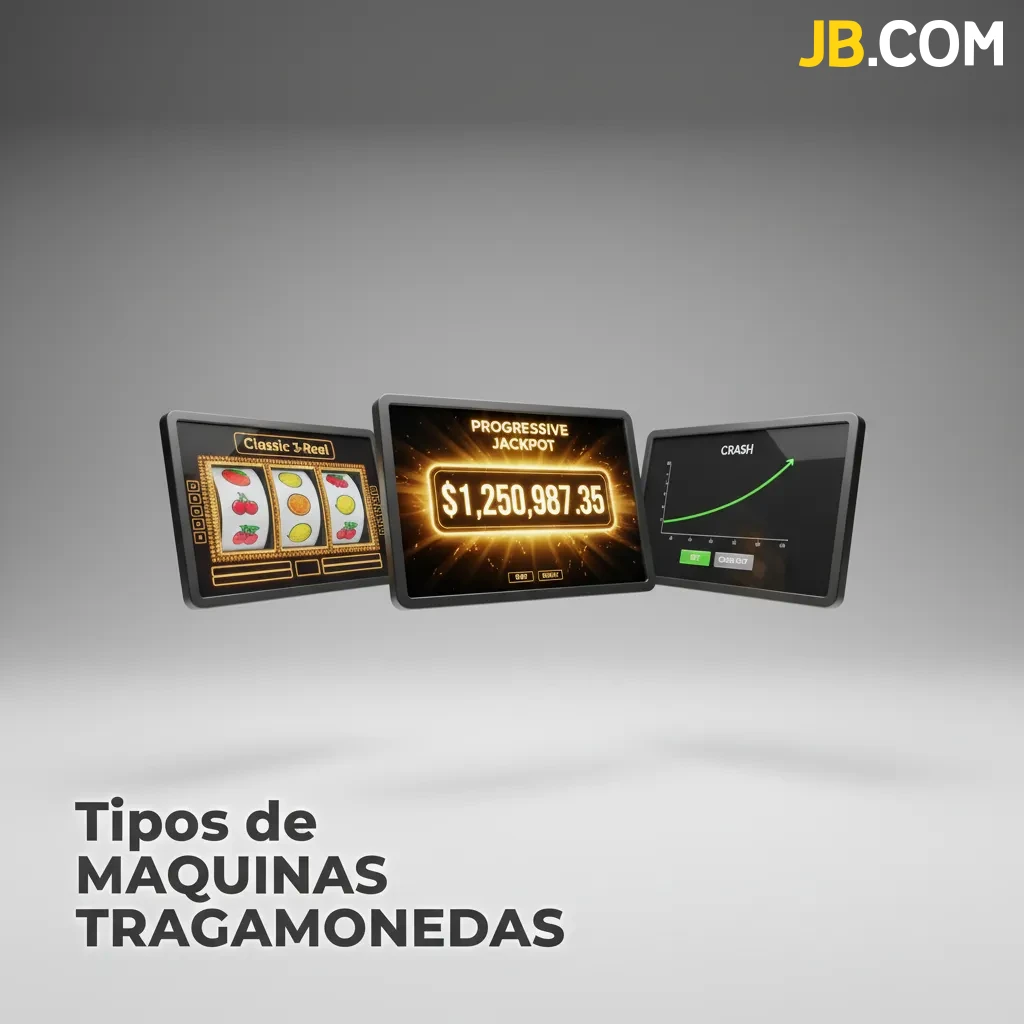 Infografía de tipos de slots: 3 carretes, video 5, Megaways, jackpot, compra de bono, Cluster, Hold & Spin, Crash.