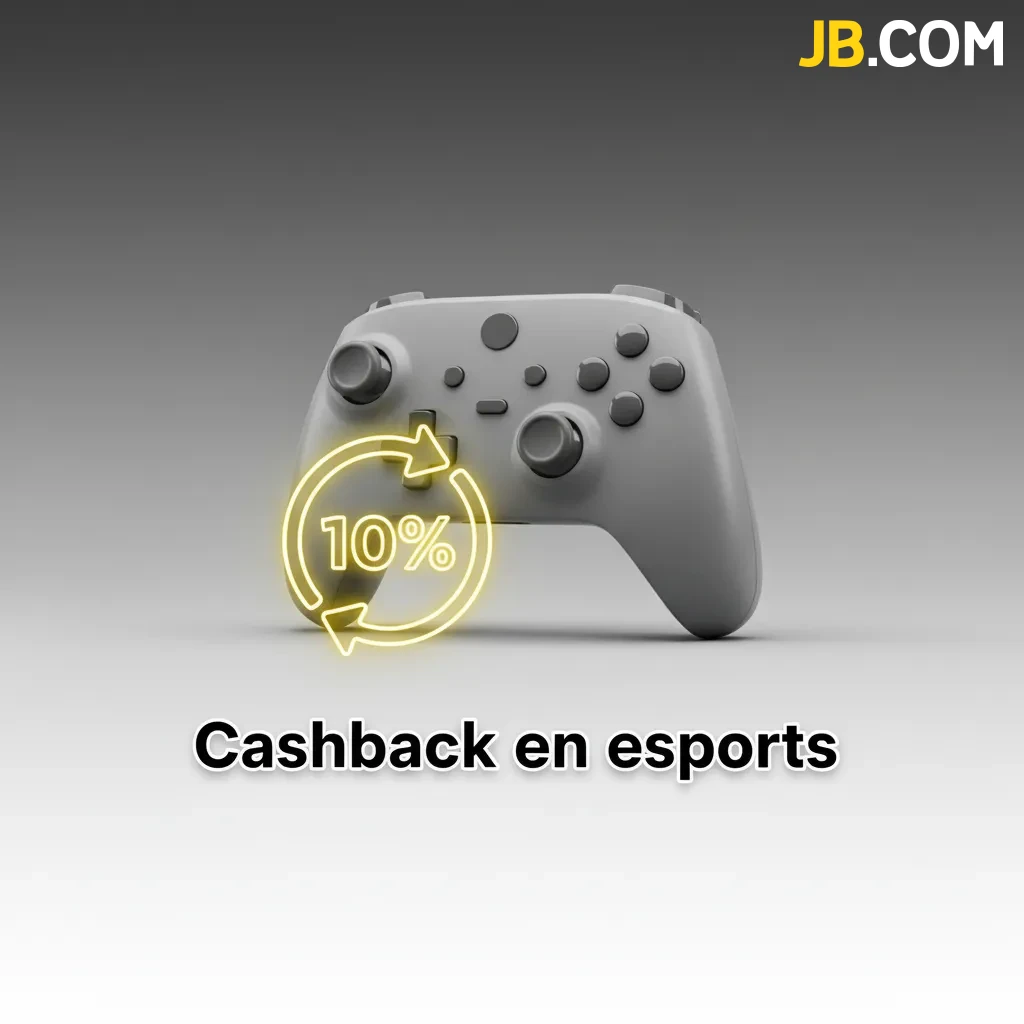 Banner de cashback en esports: 10% de pérdidas hasta 300.000 CLP, semanal, LoL/CS/Dota. Opt-in en Promociones. Cuota min 1.60