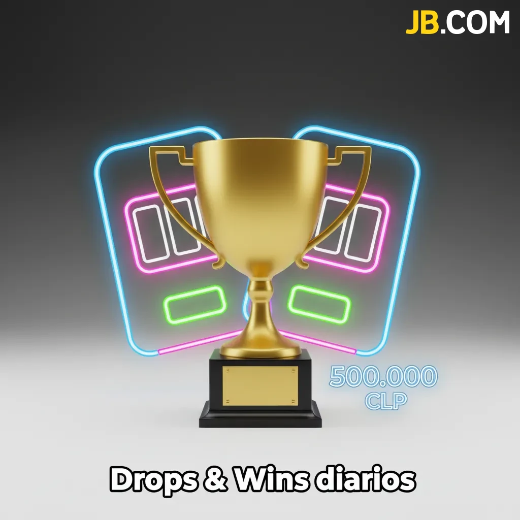 Drops & Wins diarios: premios aleatorios en slots participantes, hasta 500.000 CLP, sin rollover. 18+. Términos aplican.