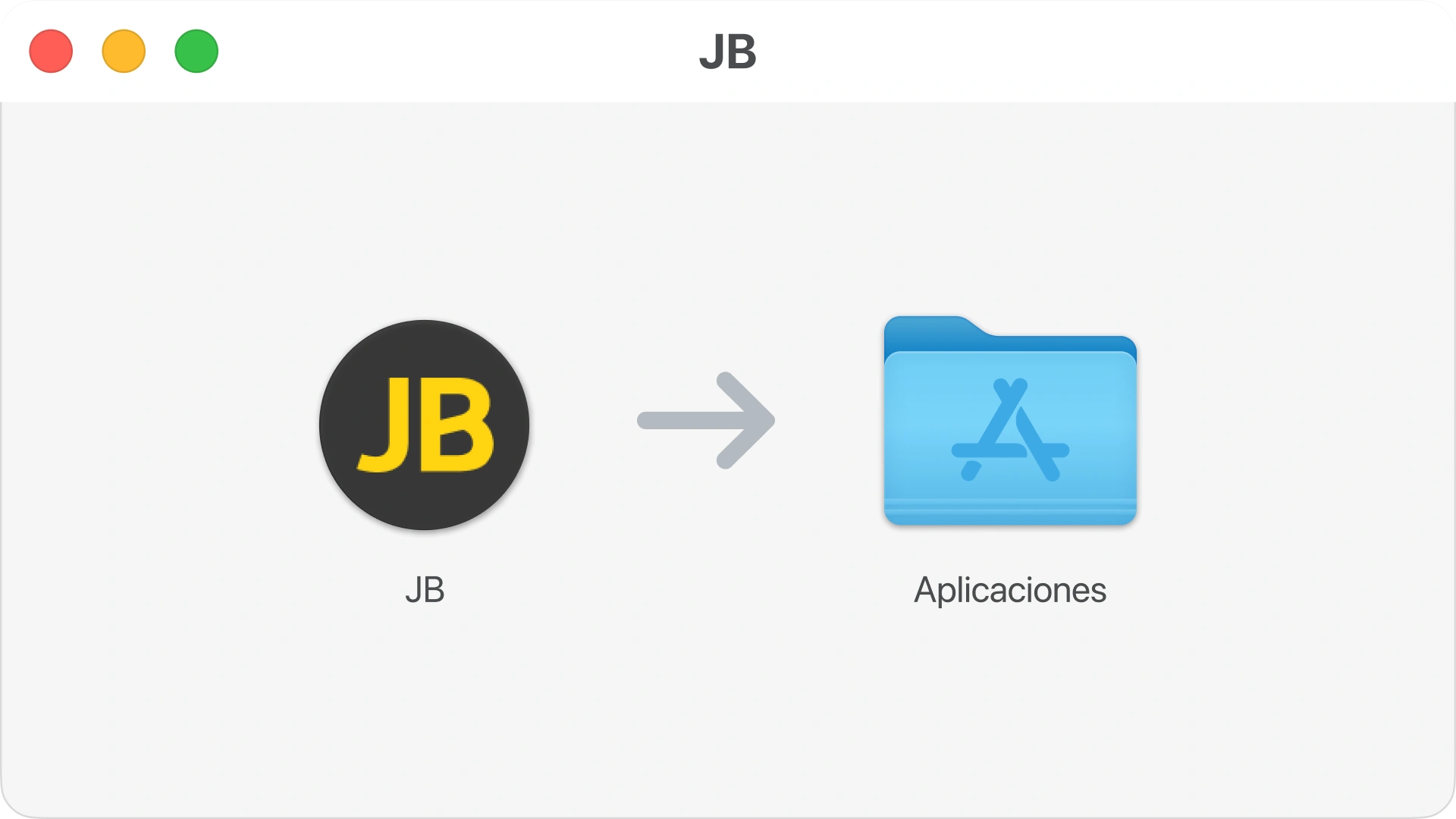 Instala JB Mac en la carpeta de aplicaciones de tu PC.