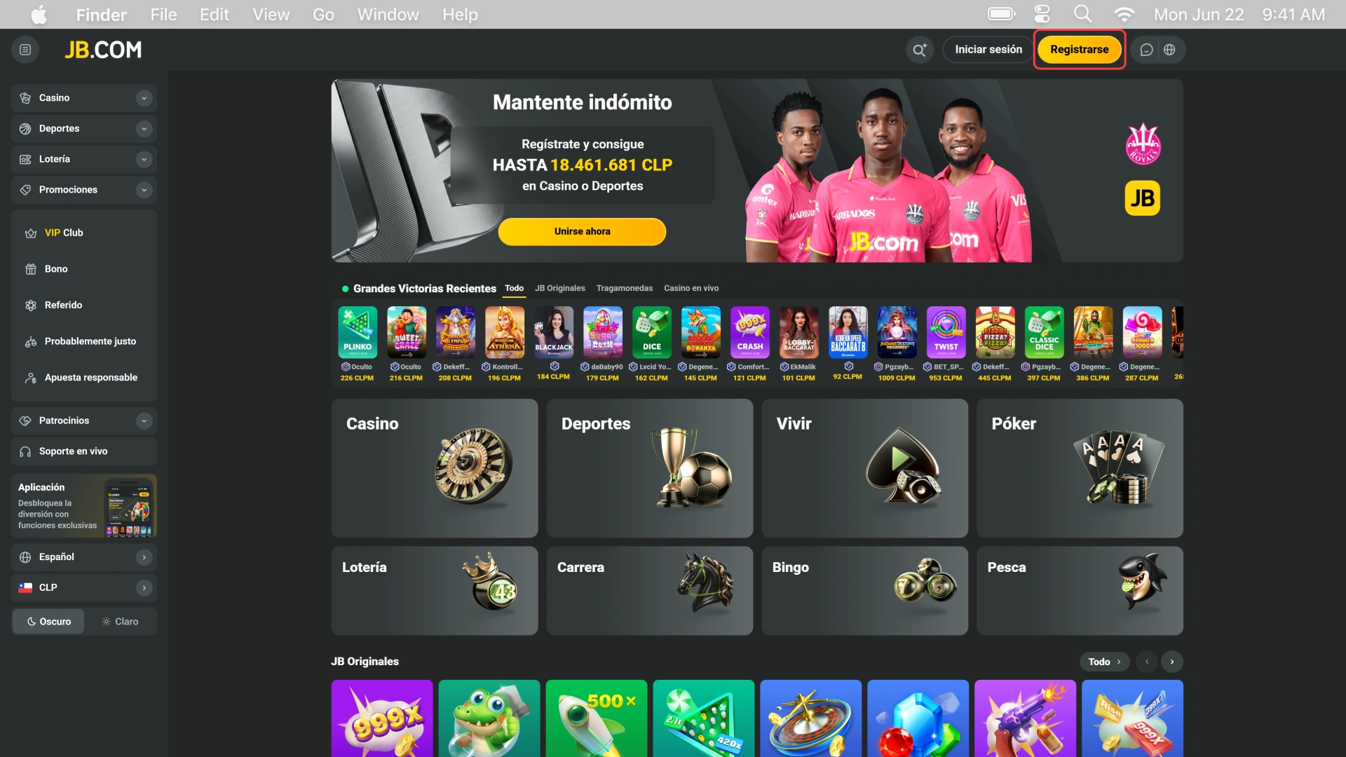 Abre y accede a tu cuenta de JB Mac para PC.