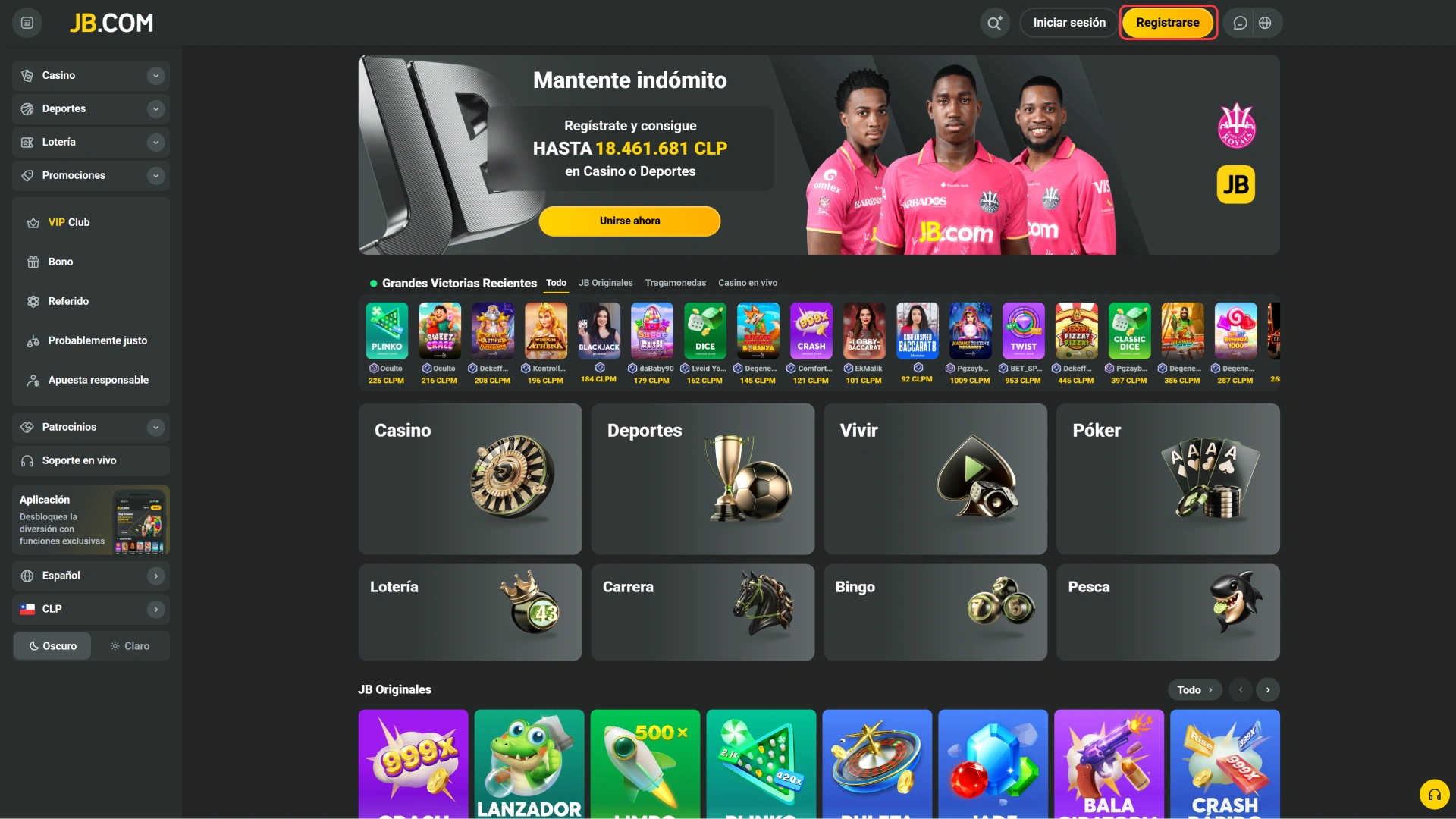 Inicia la app de JB Windows en tu PC y gana.