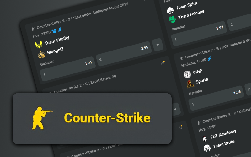 Juegue en los mercados de CS 2 en JB Casino.