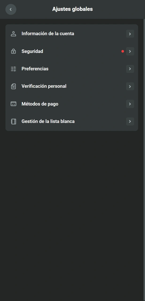 Confirma el estado de tu verificación en JB página principal.