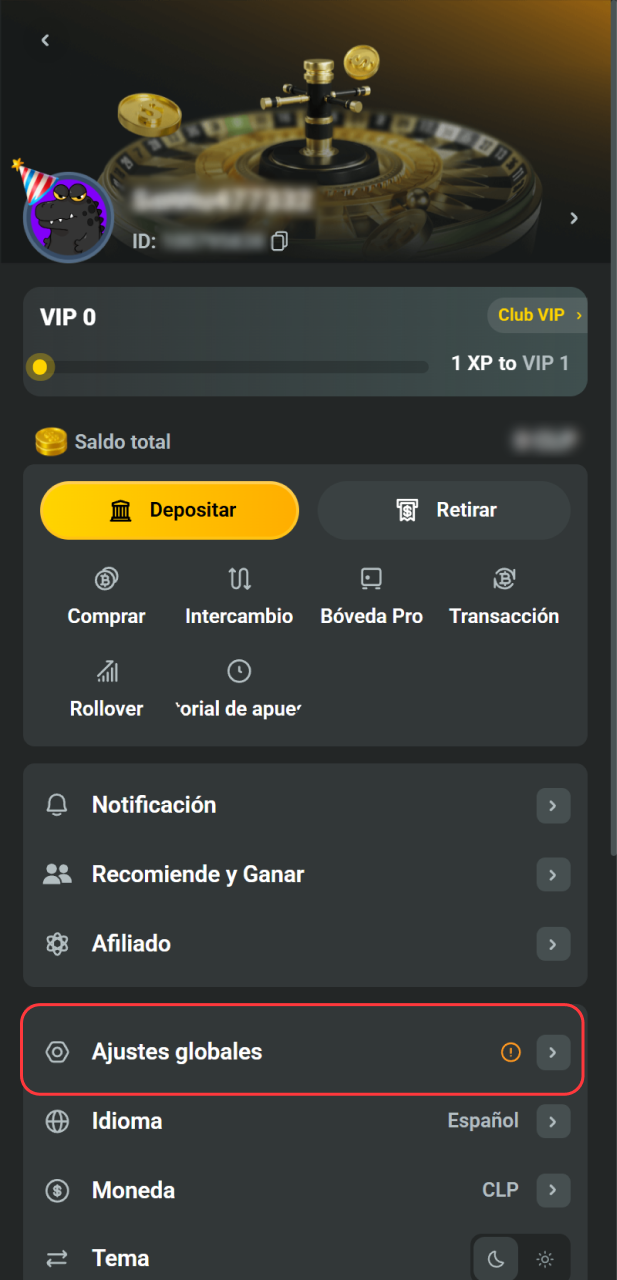 Elige la opción de verificación en tu perfil de JB ahora.