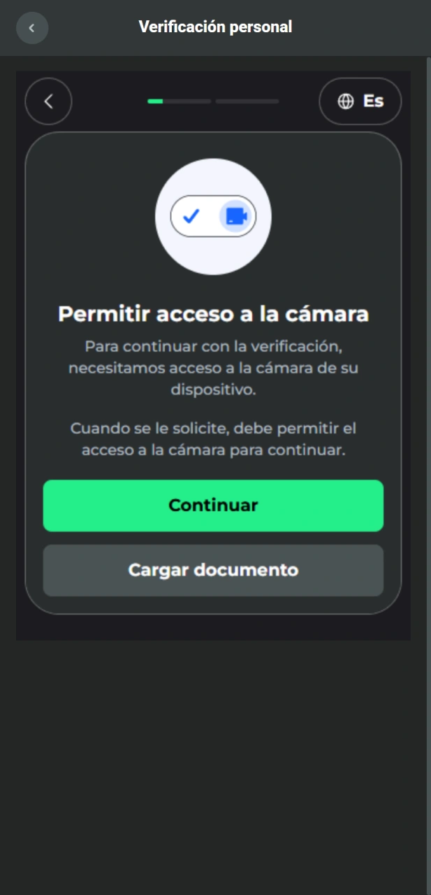 Completa la prueba de vida para tu verificación en JB.